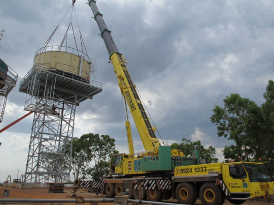 12m indutrial water tank stand and coated water tanks