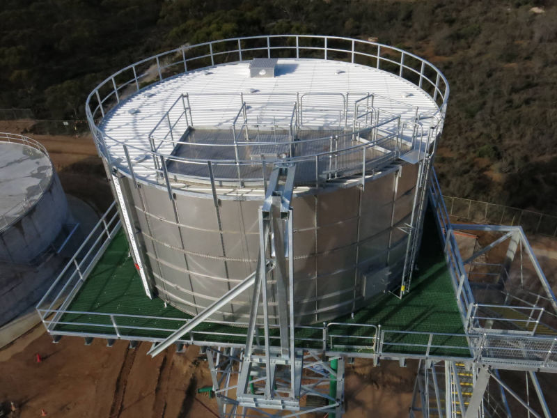 Stainless Steel Water Tank, Tank Stand, Davitt Arm, Tank Platform